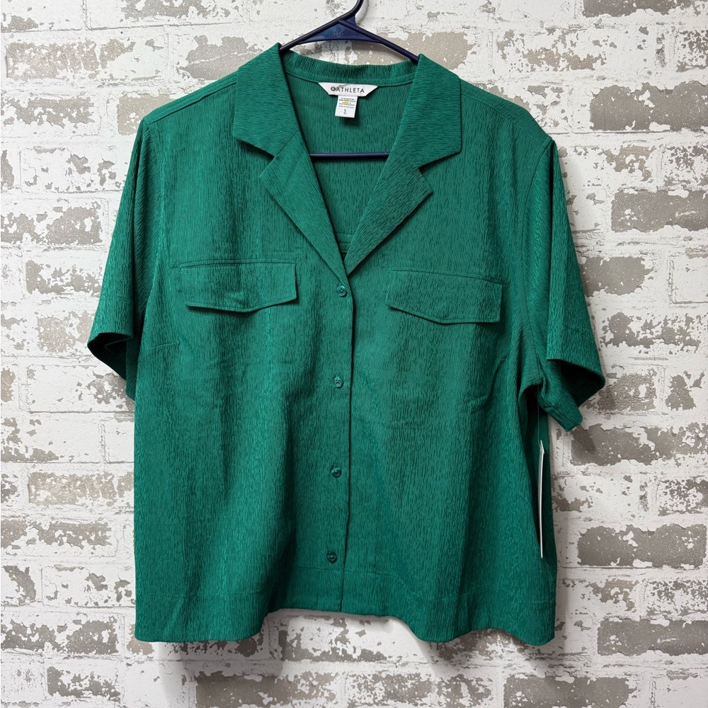 Athleta Vibrant Green Short Sleeve Shirt